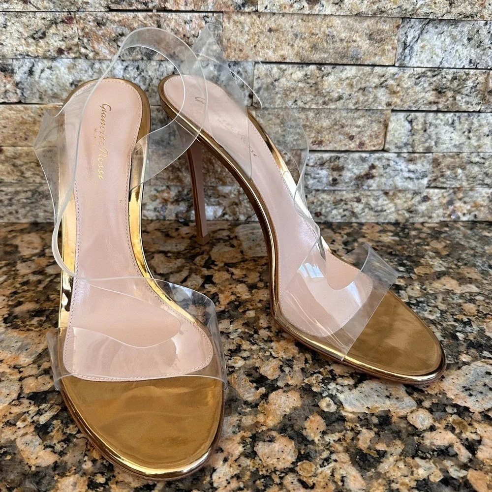 GIANVITO ROSSI Metropolis  PVC slingback sandals